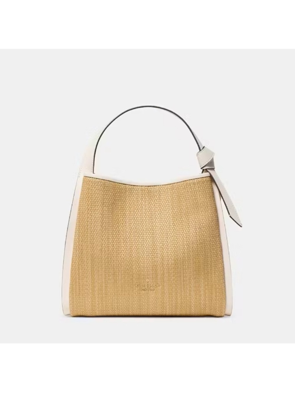 Kate Spade Knott Straw Medium Carryall Bag, Natural NEW NWT